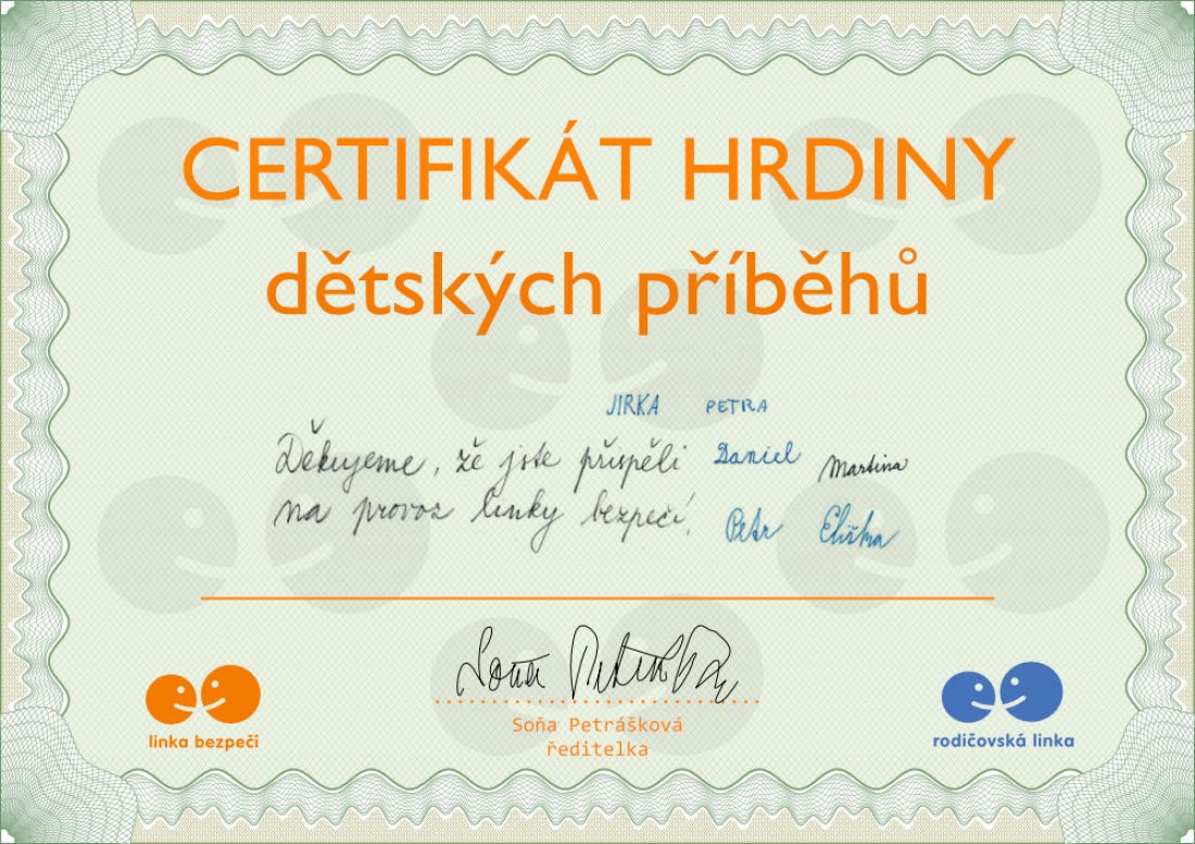 DAR PRO LINKU BEZPEČÍ